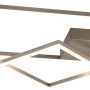 Moderne LED-Deckenleuchte Padella in Nickel matt mit Dimmer für Wohn- und Schlafzimmer.