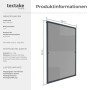 Tectake Fliegengitter Mit Aluminiumrahmen  Für Fenster  Zuschneidbar Wetter  und Uv Beständig 120 x 140 cm 1 x 120 x 140 cm Anthrazit_6