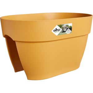 Honiggelbe Elho Blumenbrücke Vibia Campana, 39x26x22 cm, für Geländer bis 6,5 cm Breite.