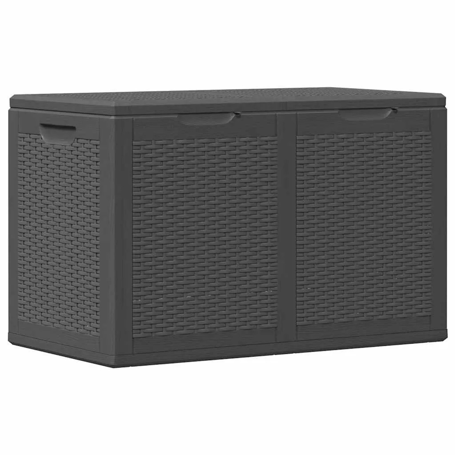 Furnicato Garten Aufbewahrungsbox 180 L Schwarz Pp Rattan