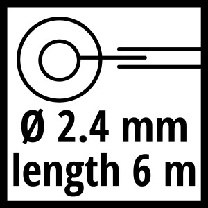 Einhell Ersatzspule GH-BC 25/43/33-4 für Rasentrimmer & Sensen, 2.4mm Durchmesser, 6m Länge.