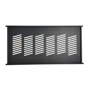 Dekorativer Aluminiumzaun Stockholm, 200x100 cm, anthrazit, mit modernem Streifenmuster.