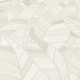 Erismann Vliestapete Elle Decoration 4 Serenade Creme mit stilisierten Blättern.
