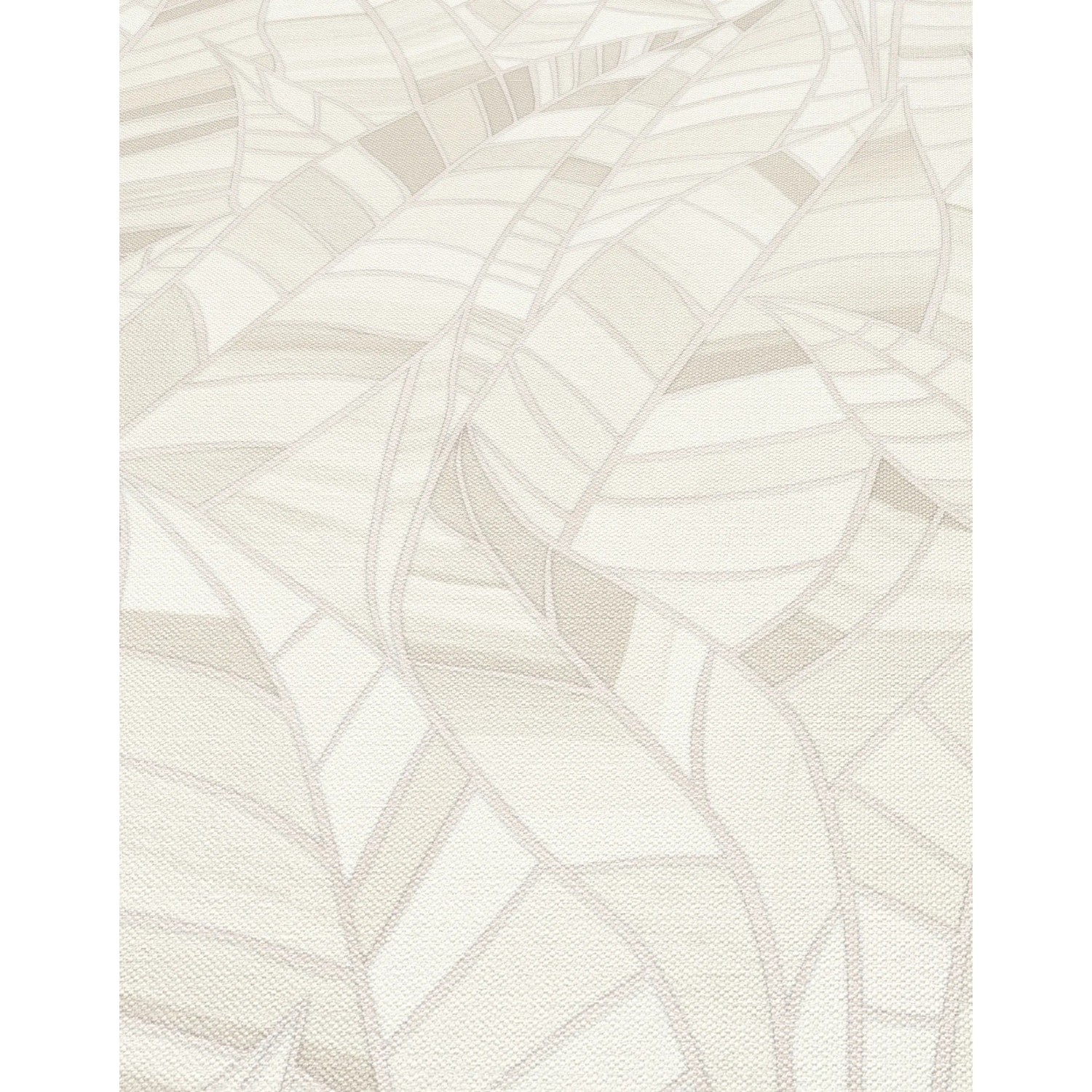 Erismann Vliestapete Elle Decoration 4 Serenade Creme mit stilisierten Blättern.
