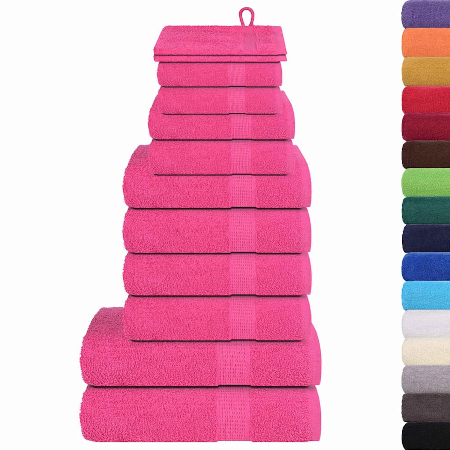 vidaXL 12-Tlg Handtuch-Set Rosa 360 g/m² 100% Baumwolle 137111 günstig online kaufen