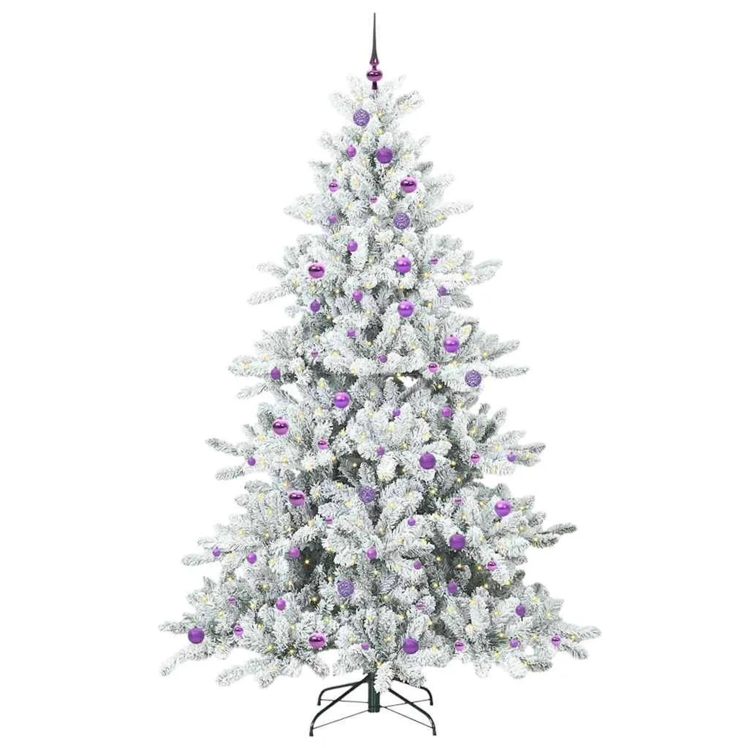 vidaXL Künstlicher Klappbarer Weihnachtsbaum mit 300 LEDs 240 cm PVC 3397750