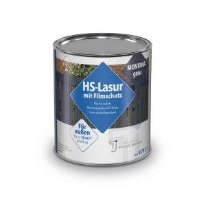 Dose T&J HS-Lasur Montanagrau 0,75l für Zaunbau & Sichtschutz.