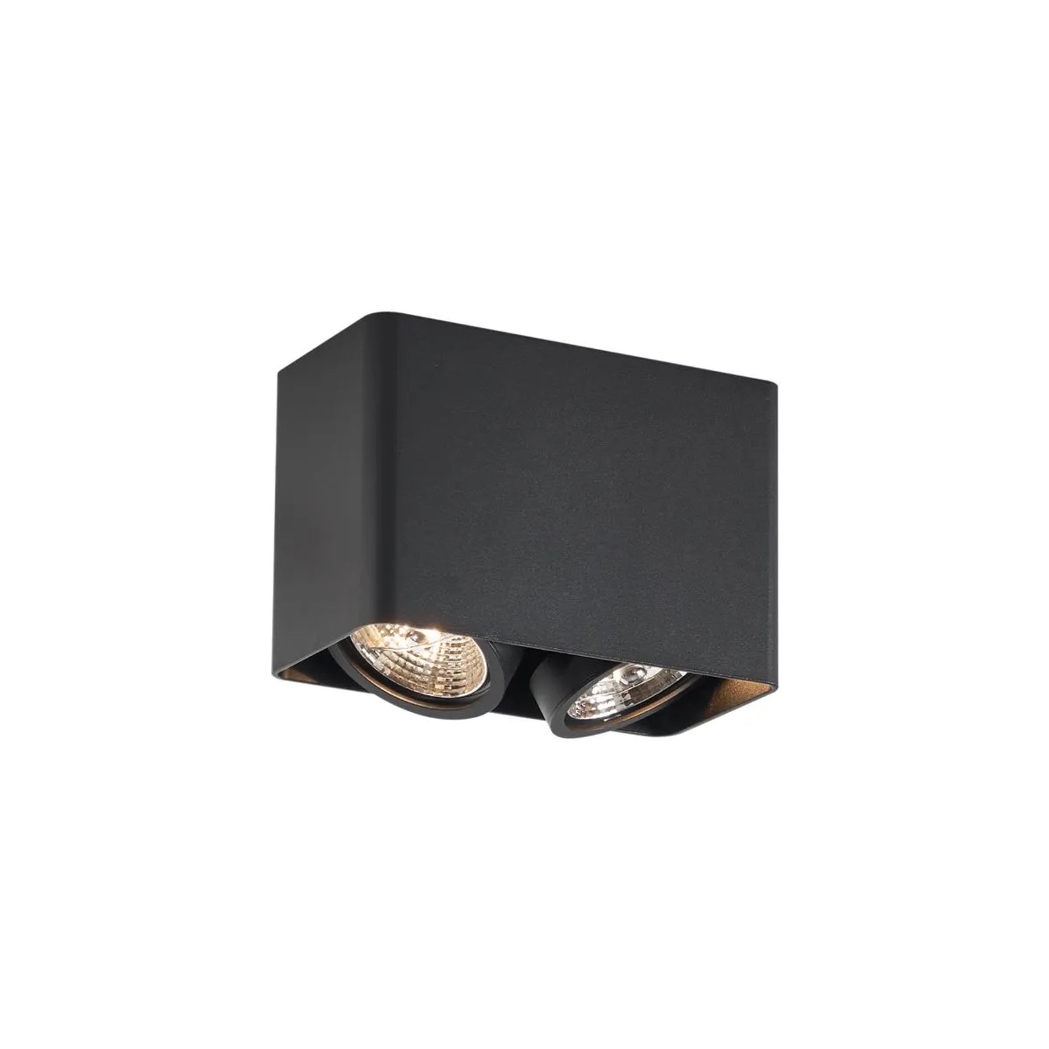 Qazqa Design Aufbaustrahler Schwarz GU10 70mm 2 Flammig Dreh Und Schwenkbar Vox