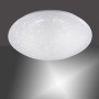 Weiße LED-Deckenleuchte Skyler, Ø 34 cm, mit Sternenmuster für Wohnräume.