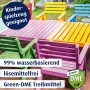 Buntes Gartenmöbel-Set mit Belton Free AQUAcolours Klarlack Transparent hochglänzend behandelt.