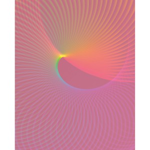 Rosa Vliestapete Gentle Waves 250x250cm: Wellenmuster in Pastellfarben für moderne Wandgestaltung.