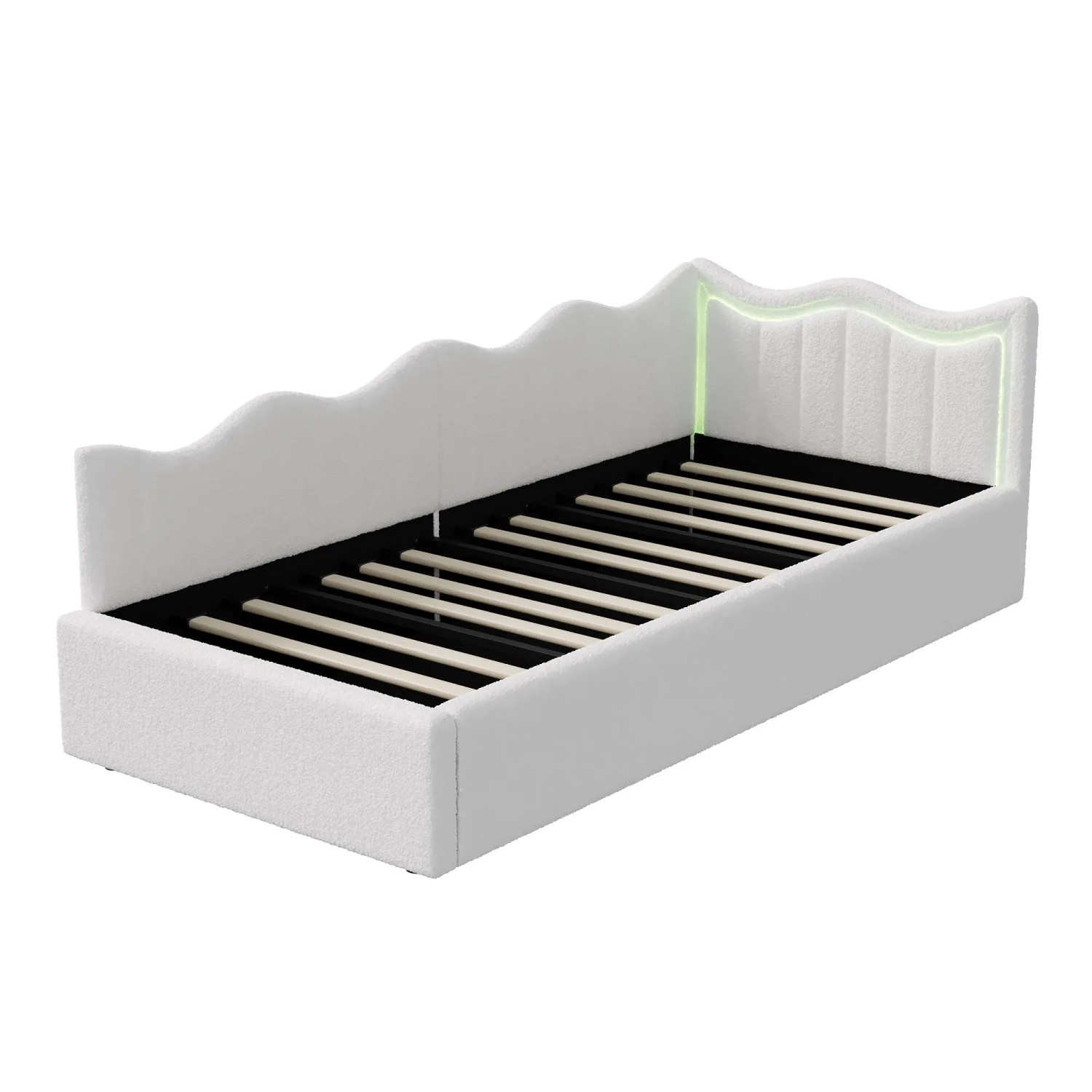 PXloue  Tagesbett 90x200cm Einzelbett  mit LED&Hydraulischem Stauraum Samts günstig online kaufen