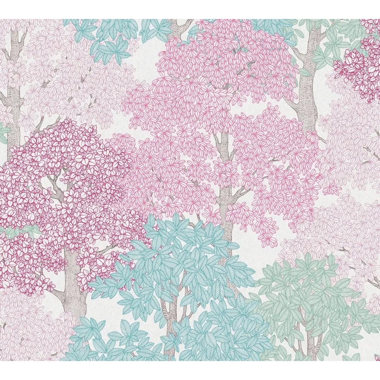 Tadessi Tapete Floral M1-No.1444 Vliestapete in Rosa