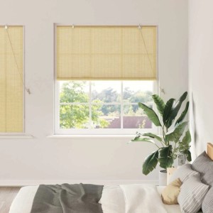 vidaXL Rollo mit Vorhängen Natur 150 x 160 cm Bambus 42006892