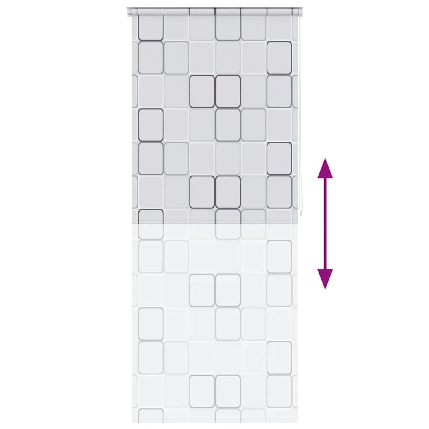 vidaXL Duschrollo 80x240 cm Quadratmuster 142847_5