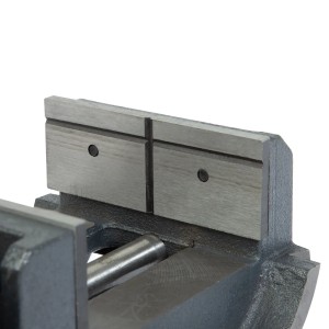 Detailaufnahme: EBERTH Maschinenschraubstock, 100mm Backen, 90 Grad neigbar.