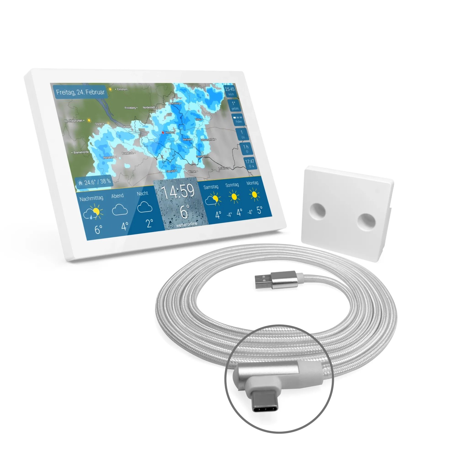 WetterOnline WetterDisplay wetteronline home inkl. Wandmontage-Set Wetterst günstig online kaufen