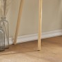 Detailansicht: SoBuy Schreibtisch FWT40-WN mit Kiefer-Beinen und weißen Elementen.