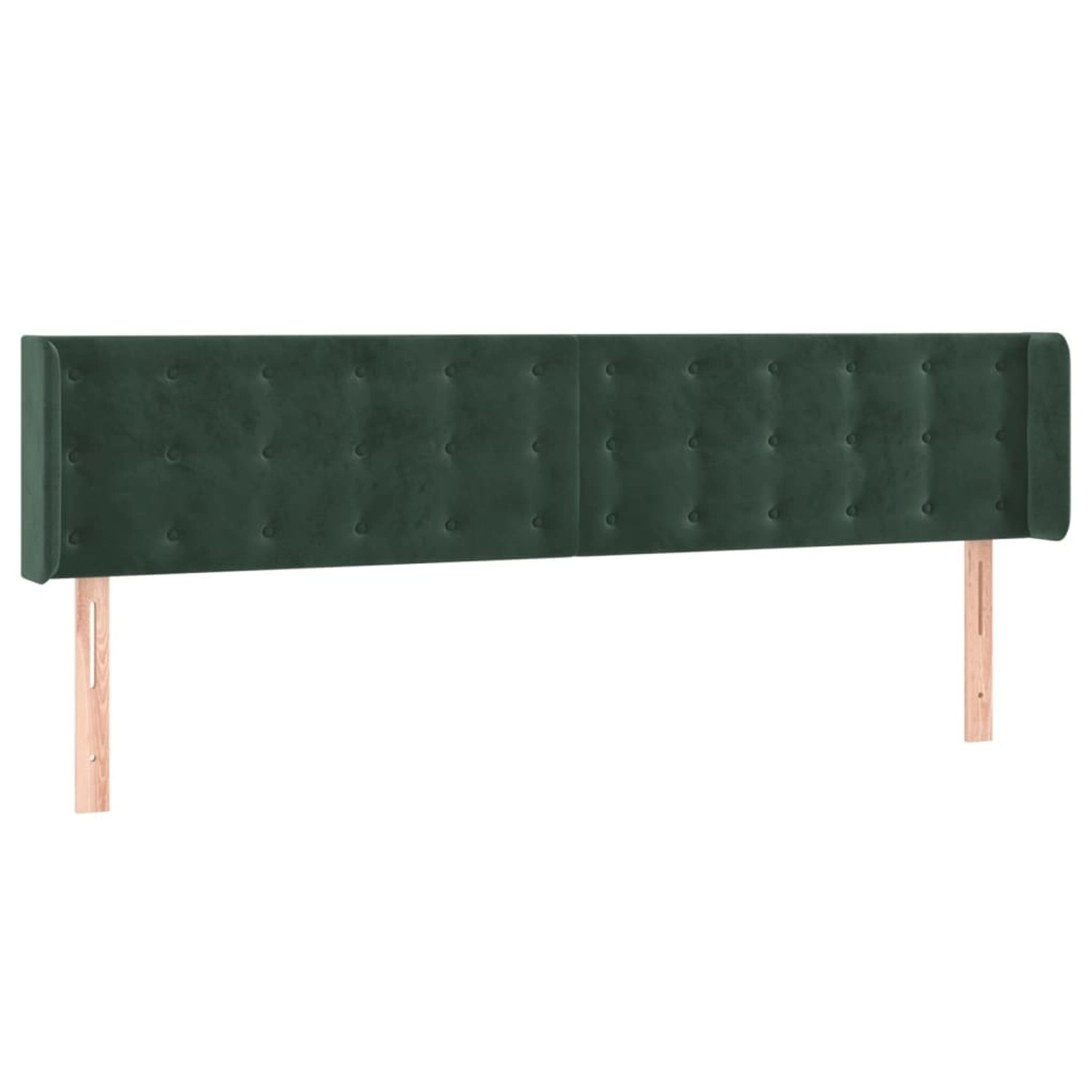 vidaXL LED Kopfteil Dunkelgrün 203x16x78/88 cm Samt 3123739
