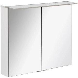 Fackelmann Spiegelschrank B.Perfekt, 80 cm, weiß, mit zwei Spiegeltüren und Softclose.