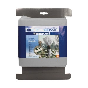 Graues Videx Garden Winterschutz-Vlies (34 g/m²) auf Rolle. Schützt Topf- und Kübelpflanzen vor Frost und Wintersonne.