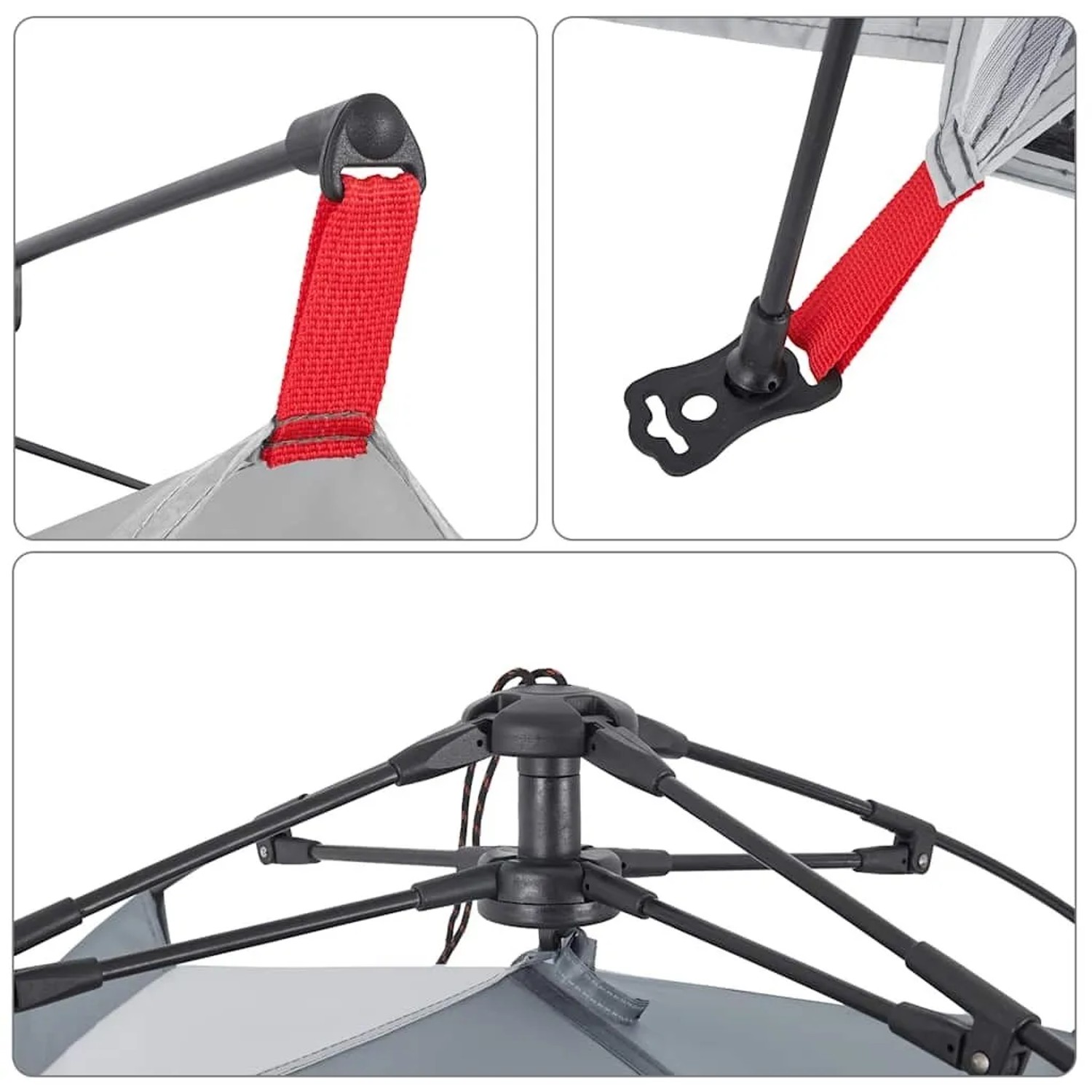 vidaXL Strandzelt Grau Quick Release Wasserdicht 4004154_10