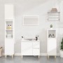 vidaXL 3-tlg. Badmöbel-Set Weiß: Waschbeckenunterschrank, Hoch- und Unterschrank aus Holzwerkstoff.