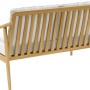 Lakewood Lounge-Bank aus Akazienholz mit weißen Kissen, Rückansicht. Teil eines 4-teiligen Gartenmöbel-Sets.