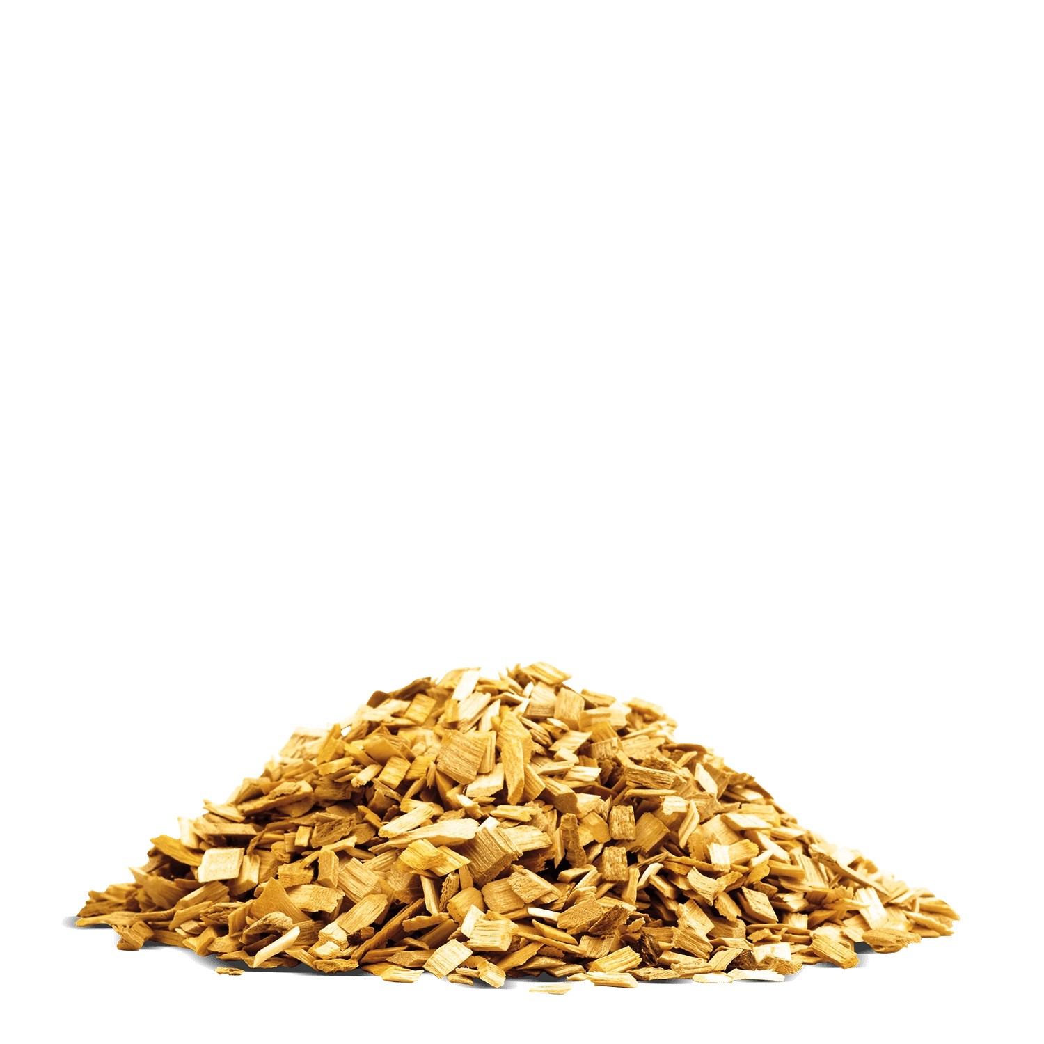 Gelbe Galamio Holzhackschnitzel als Dekormulch für den Garten, 60l.