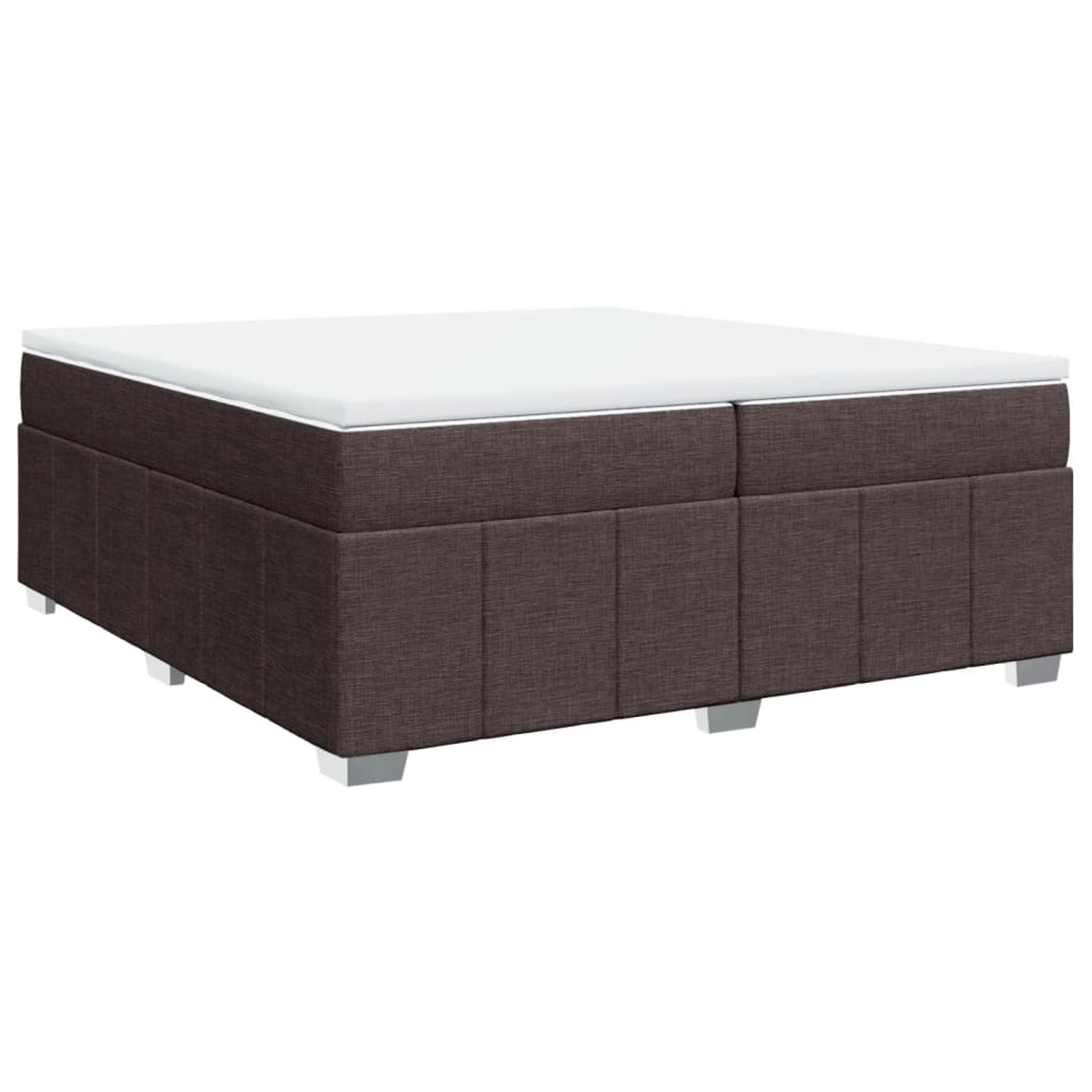 vidaXL Boxspringbett mit Matratze Dunkelbraun 200x200 cm Stoff 3285501 günstig online kaufen