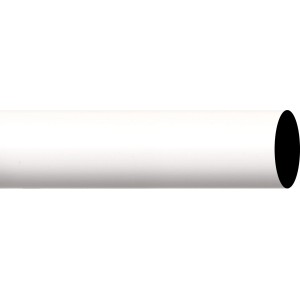 Weiße Gardinenstange aus Metall, 200 cm lang, für Gardinen und Vorhänge.