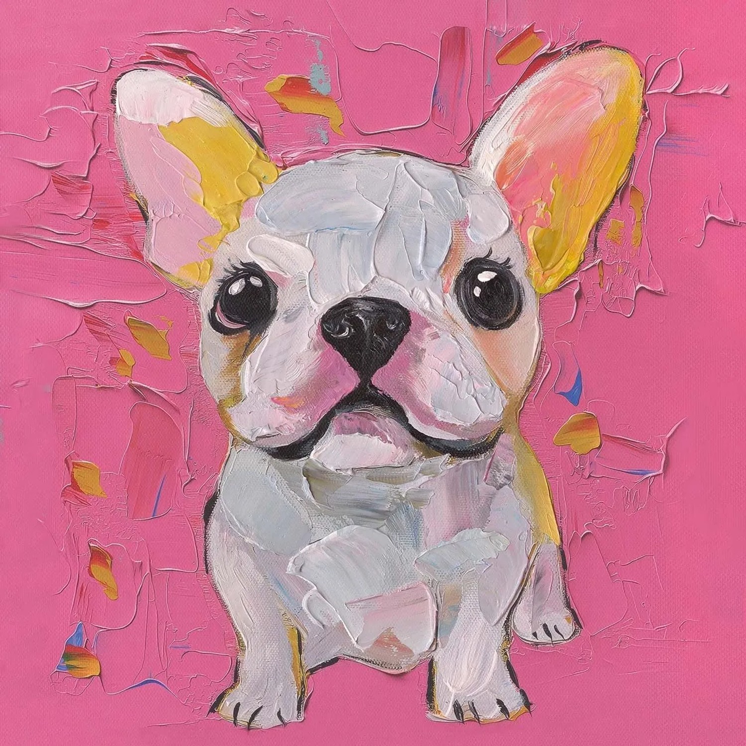 Art Universe Leinwandbild White Bully 40 x 40 cm