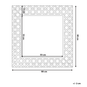 Beliani Wandspiegel EVETTES Silber 5x80x80