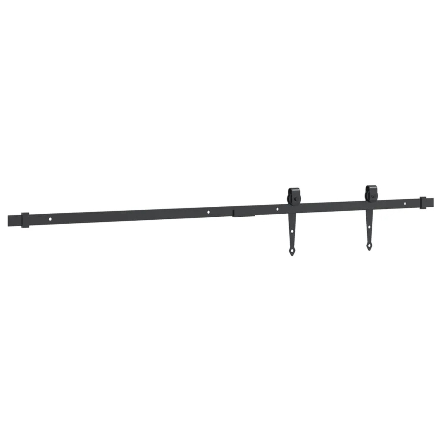 vidaXL Mini Schiebetürbeschlag Set 122cm, Carbonstahl, für Schranktüren.