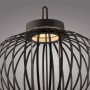 Just Light LED Akku-Pendelleuchte Akuba, schwarz, 33x36cm, für den Innen- und Außenbereich.