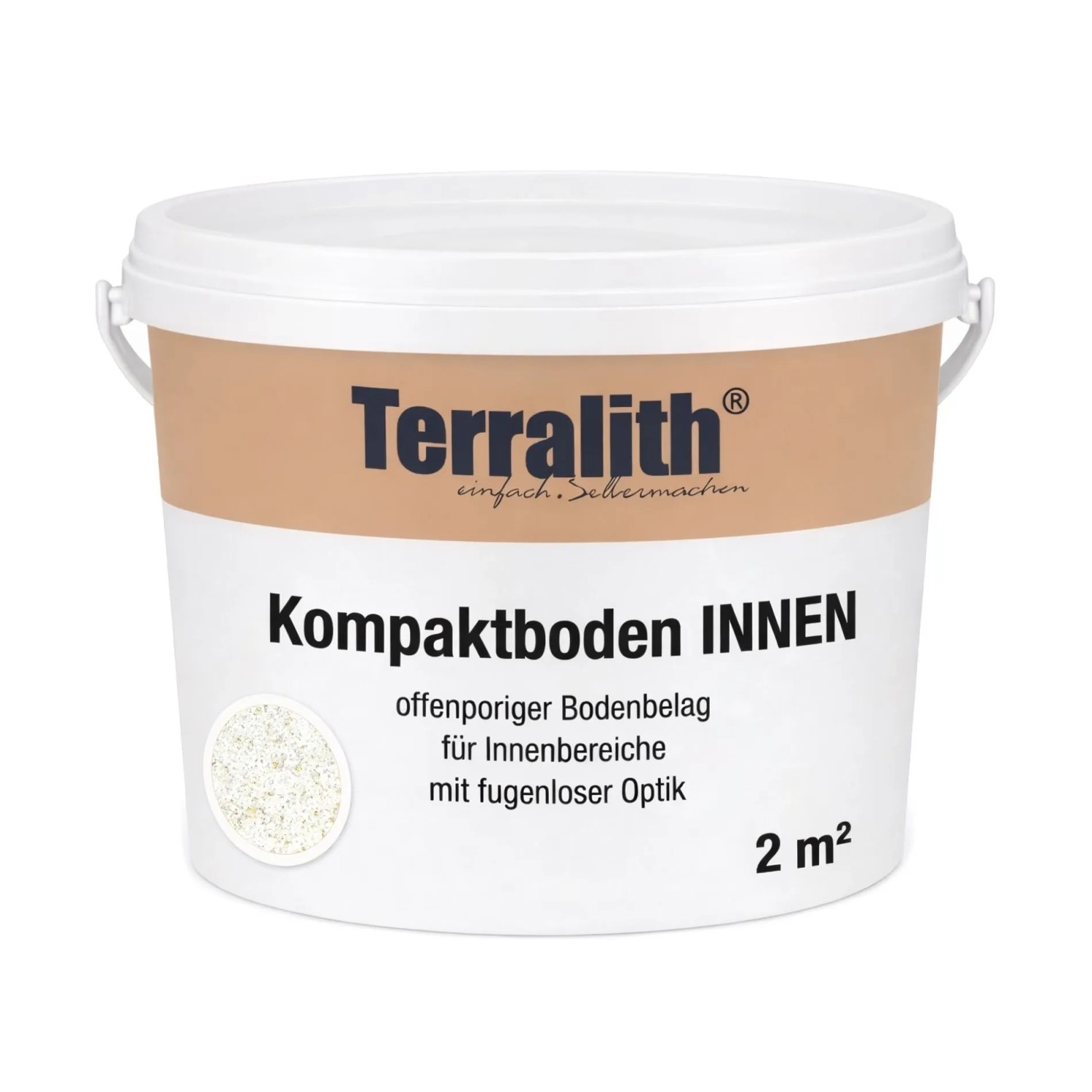 Terralith Kompaktboden Mix Bianco 105 für 2 m²