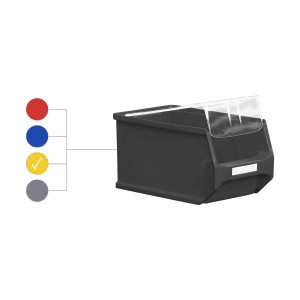 Schwarze Sichtlagerbox 3.0 (2,8L) mit Abdeckung, ideal für Werkstatt & Lager. Aufbewahrungssysteme von OBI.