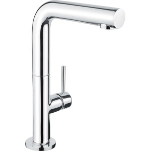 baliv Waschtischarmatur WT-160 Chrom, Einhebelmischer mit Pop-up Ventil und schwenkbarem Auslauf.