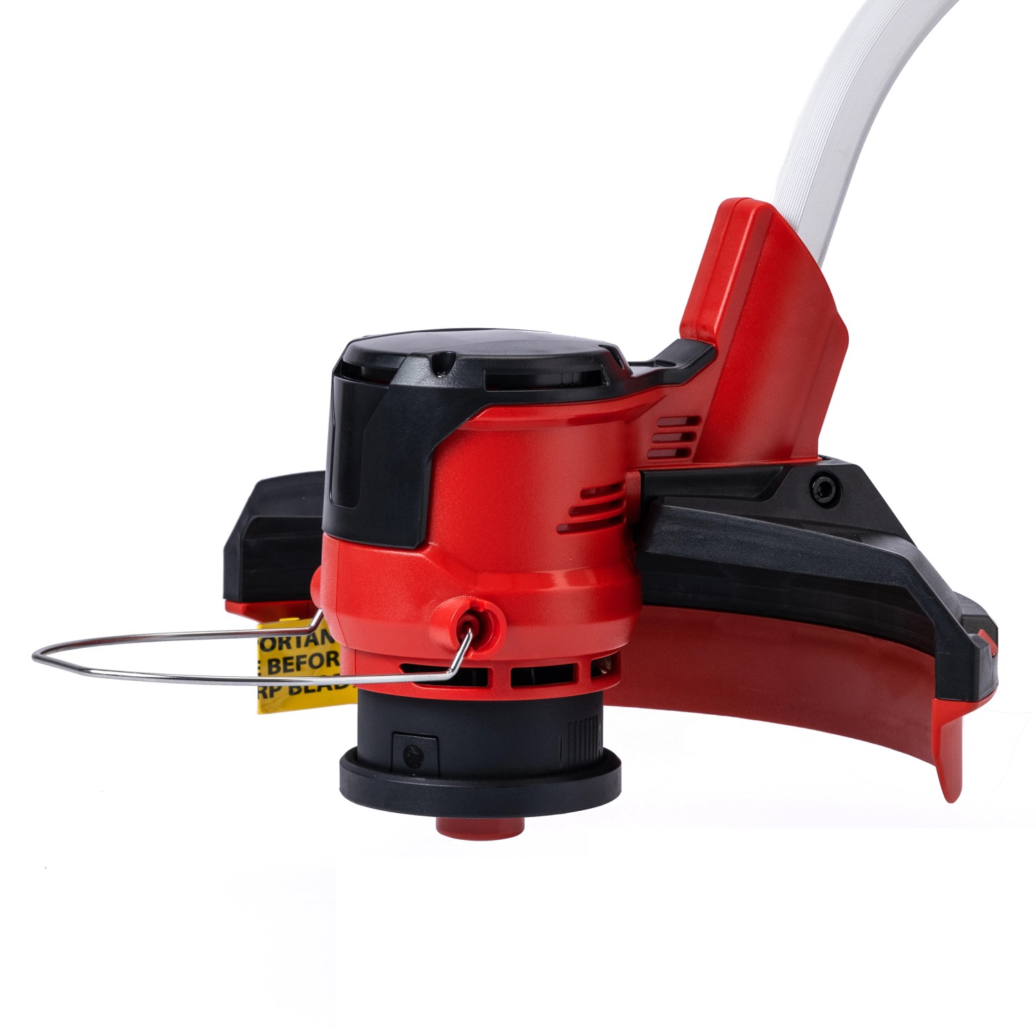 Einhell Akku-Rasentrimmer GE-CT 36/30 Li E-Solo, rot/schwarz, Detailaufnahme des Trimmerkopfes.