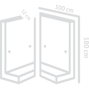 Diephaus L-Stein Ecke bewehrt Grau 90° (2-teilig, 180x100x12cm) für Mauersysteme.