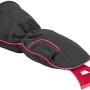 OBI Eiskratzer mit Stulpenhandschuh, schwarz mit pinker Umrandung und rotem Schaber.