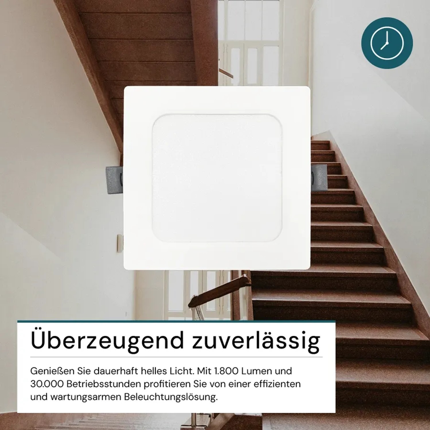 LUXULA LED Einbauleuchte 18W IP44-Geschützt 1800lm Lichtfarbe Einstellbar CCT 220x26mm Einbaustrahler Deckenspot Eckig Weiß_6