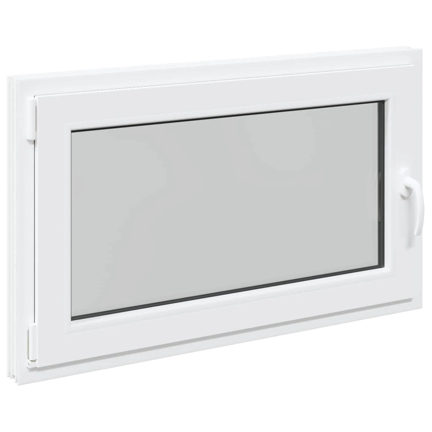 vidaXL Kellerfenster RISOR Weiß 100 x 60 cm PVC und Glas 42047251