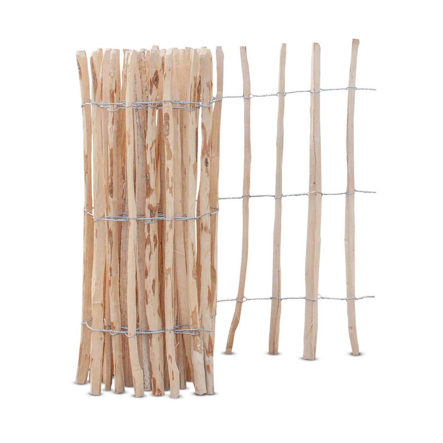 Stiltreu Staketenzaun Haselnuss 500 cm x 80 cm Lattenabstand 7-9 cm günstig online kaufen