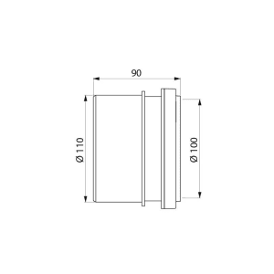 Delabie Reduktionsstück PEHD 100/110 mm