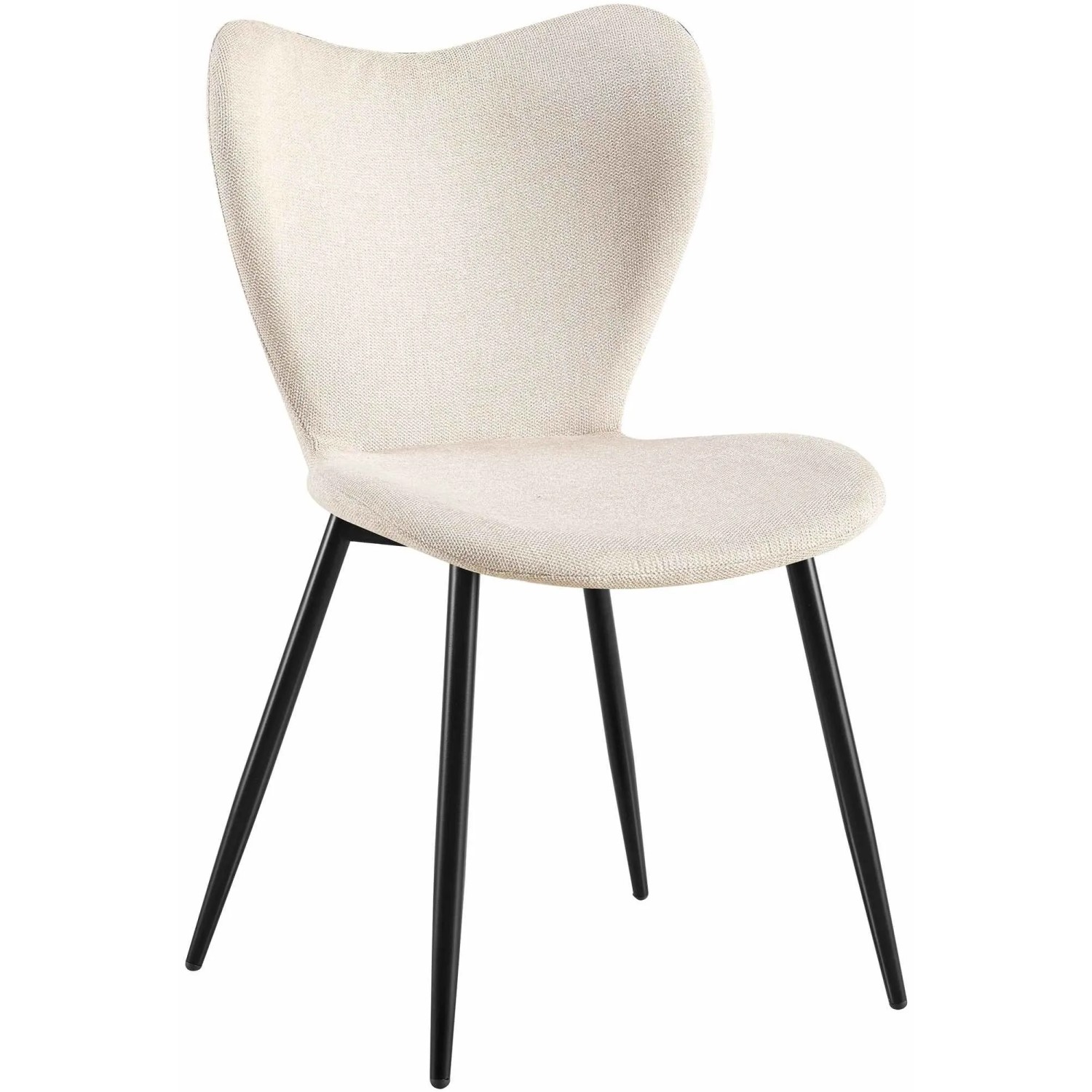 DELUKE Esszimmerstuhl COLON Stoff Creme 50x58x80cm Essstühle Esszimmerstühle Küchenstühle Wohnzimmerstühle