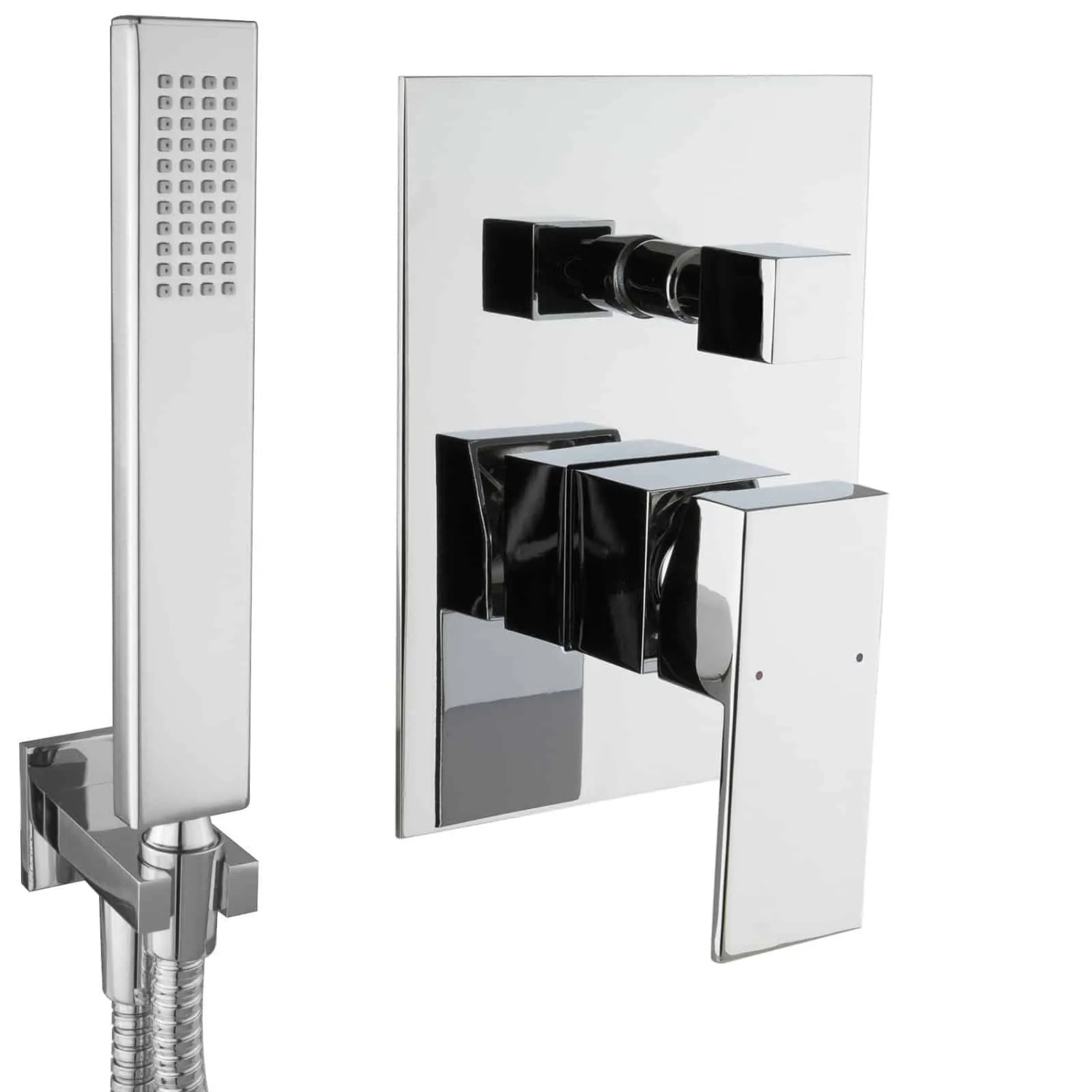 PaulGurkes Unterputz Mischbatterie mit Handbrause Wandanschlussbogen Brauseschlauch