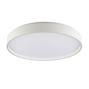 Weiße, runde LED-Deckenleuchte Mona mit RGB & CCT Funktion, Durchmesser 49 cm.