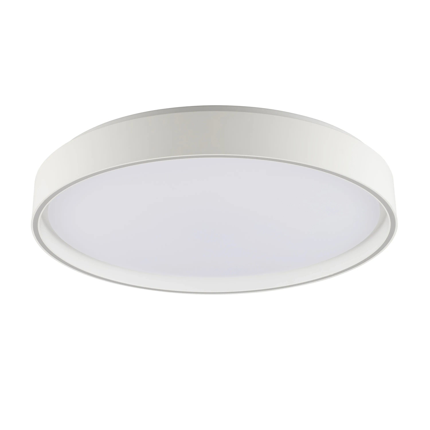 Weiße, runde LED-Deckenleuchte Mona mit RGB & CCT Funktion, Durchmesser 49 cm.