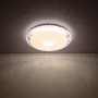 Weiße LED-Deckenleuchte Eddie von Globo, Ø 50 cm, mit Farbwechsler und Dimmfunktion.